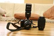 Nikon D60 kit в комплекте  объектив 18-55 и вспышка  Sunpak PZ42X